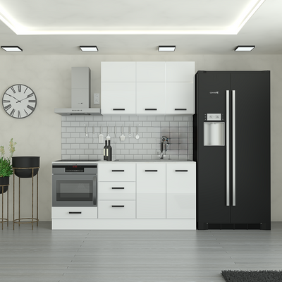 ALESS 190 cm Mutfak Dolabı  MDF Kapak Tezgah Dahil YRKN190 97