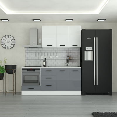 ALESS 190 cm Mutfak Dolabı  MDF Kapak Tezgah Dahil YRKN190 97