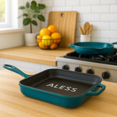 Aless Izgara Tava 28 cm Yardımcı Kulplu