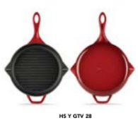Aless Yuvarlak Izgara Tavası 28 cm Yardımcı Kulplu