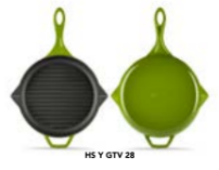 Aless Yuvarlak Izgara Tavası 28 cm Yardımcı Kulplu